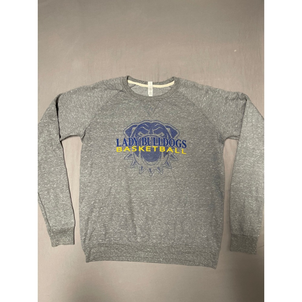 Jerzees Mens Lady Bulldogs Basketball District Champions Sweatshirt Gray Medium